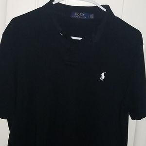 Black and white polo t